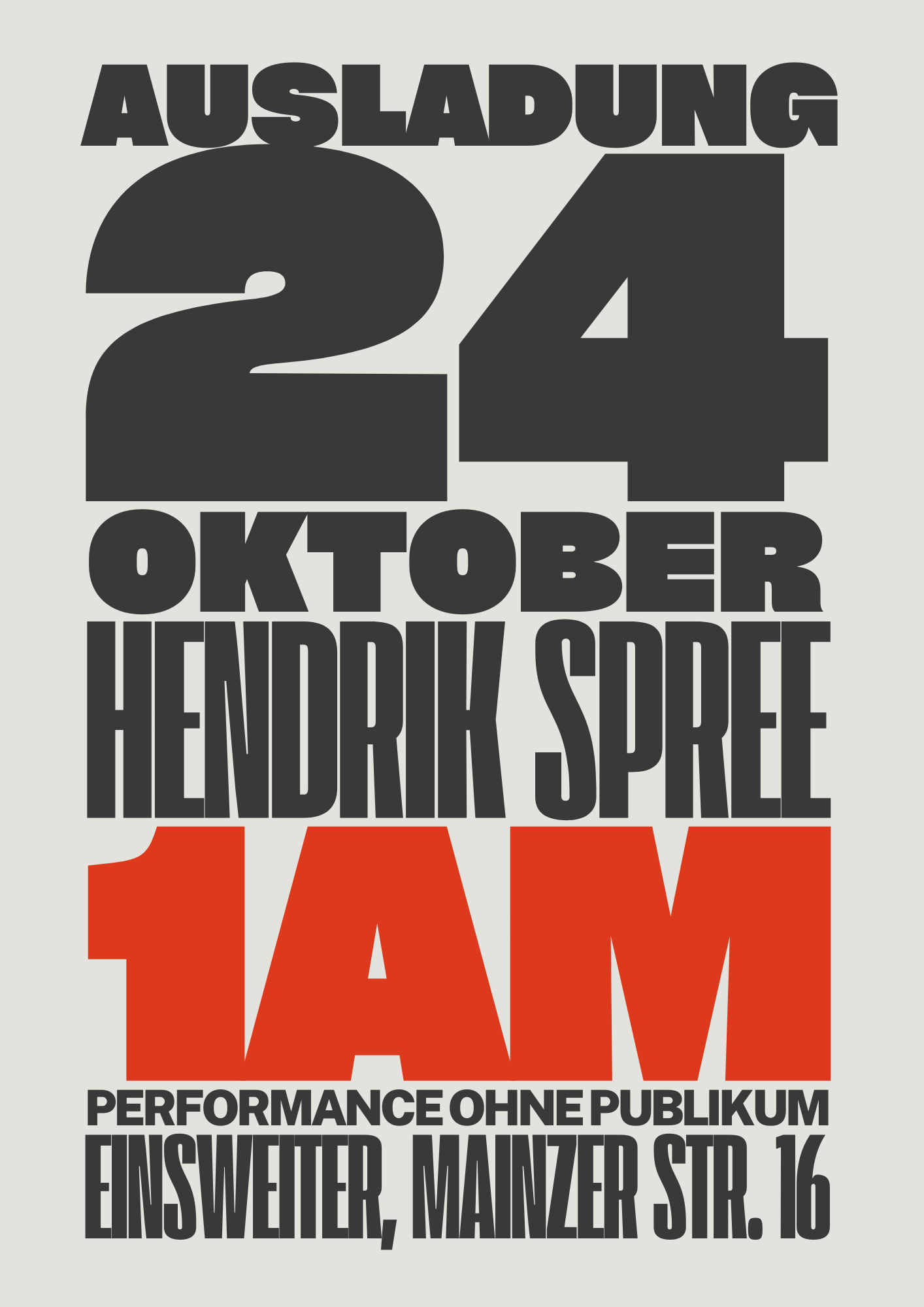 Kunstprojekt performance poster