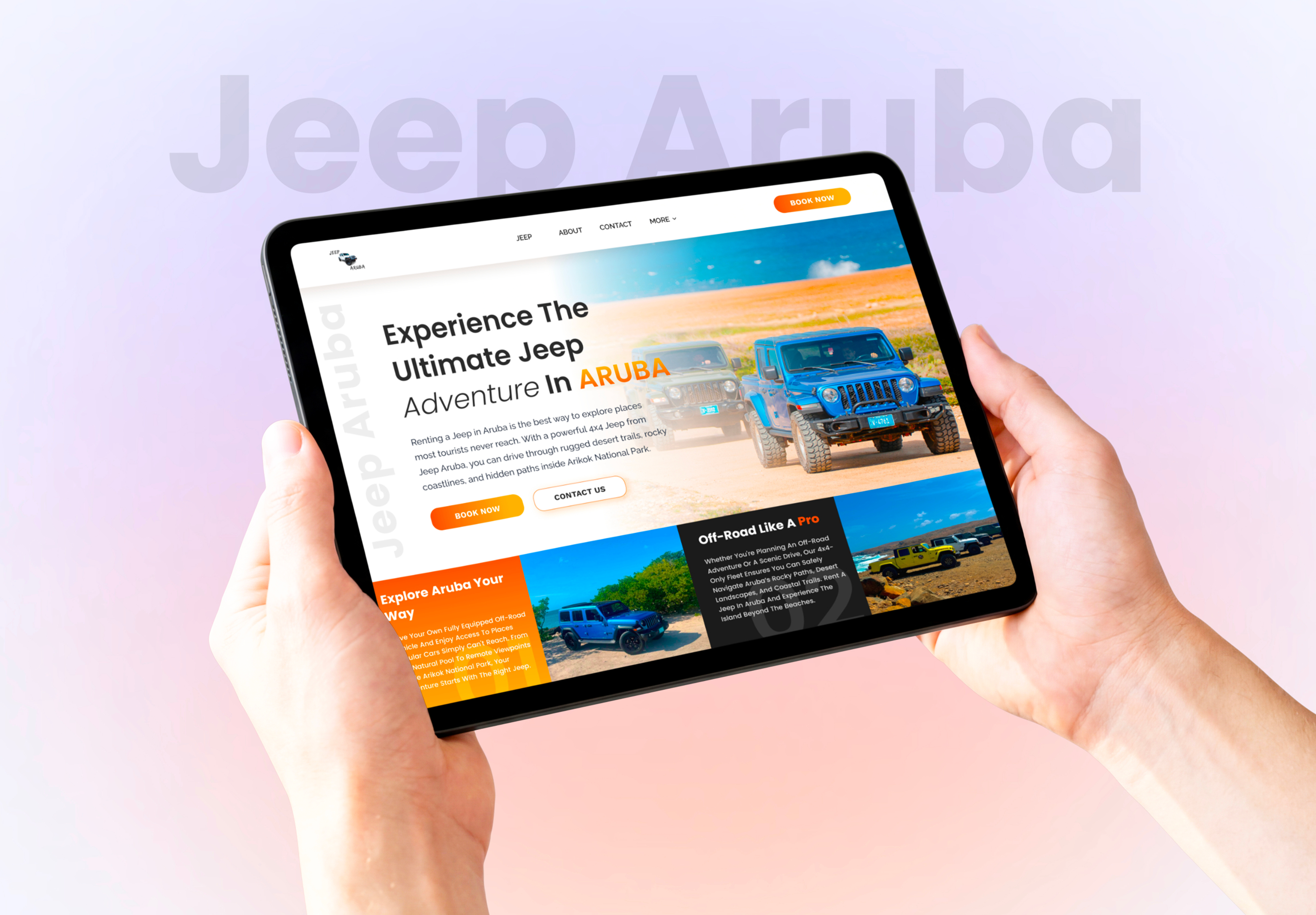 Jeep Aruba | Adventure Rental Website UI/UX Design aruba car dribbble jeep jeep rental landing page rental rental website ui design uiux user experience user interface utv ux ux design web web design website wordpress