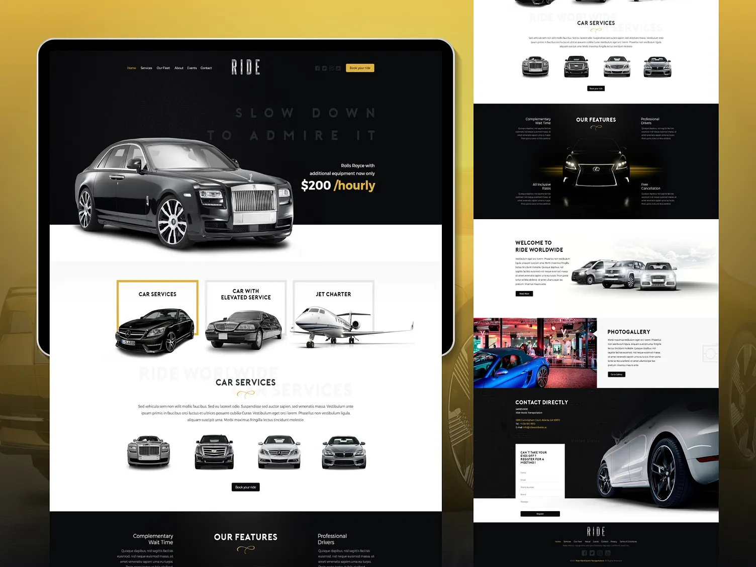 THE RIDE - WEB DESIGN & DEVELOPMENT