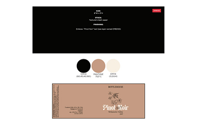 2017 Pinot Noir Label branding design graphic design illustration logo typography ui