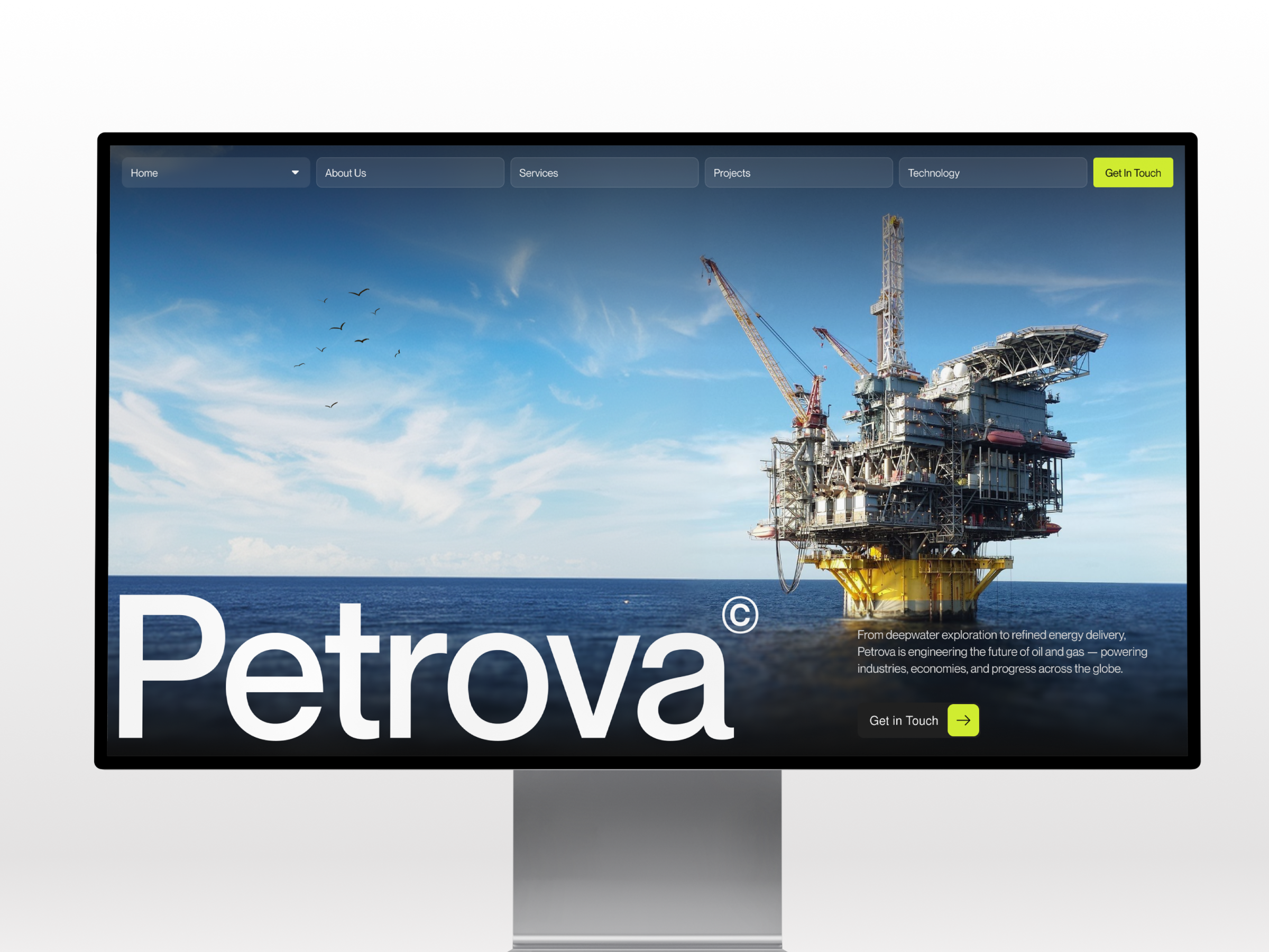 Petrova - Oil and Gas Website drilling editorial energy engineering gas landing page offshore business oil oil and gas resources ui uiux web web design website website design