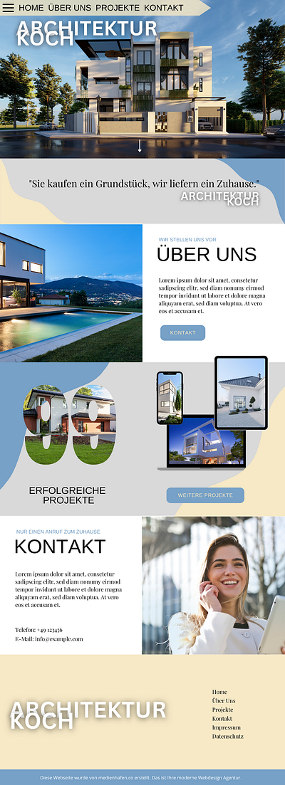 Architect / Real Estate / Architektur Website Template architect design housing real estate template website