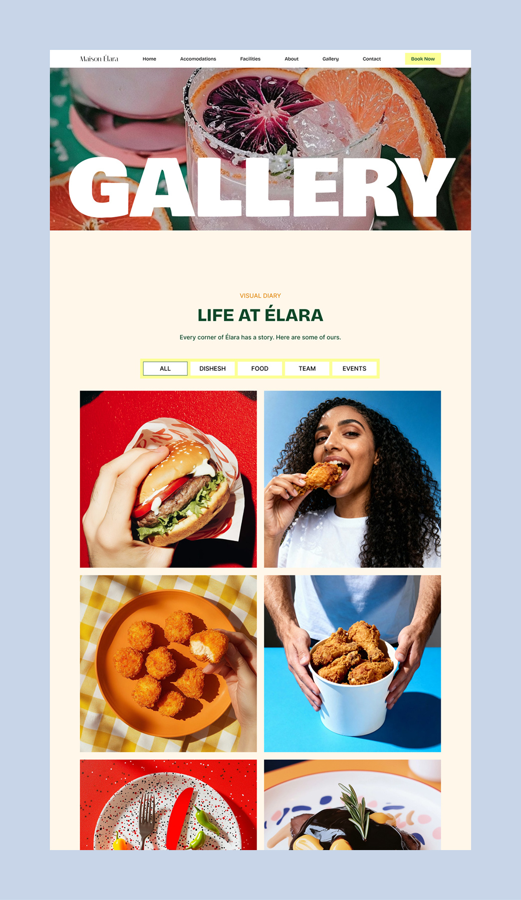 Example of Restaurant Website Design & Development
