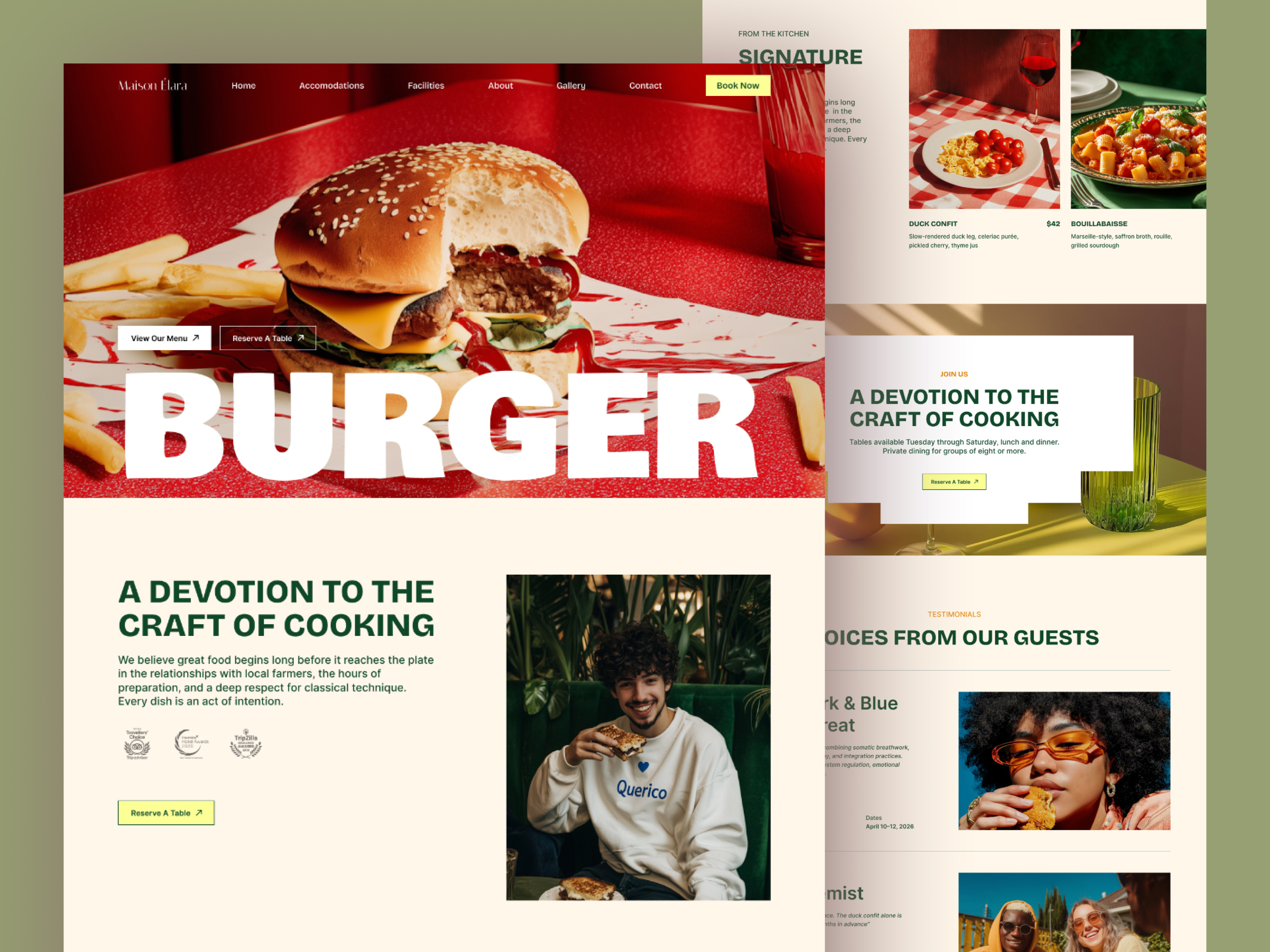Example of Restaurant Website Design & Development