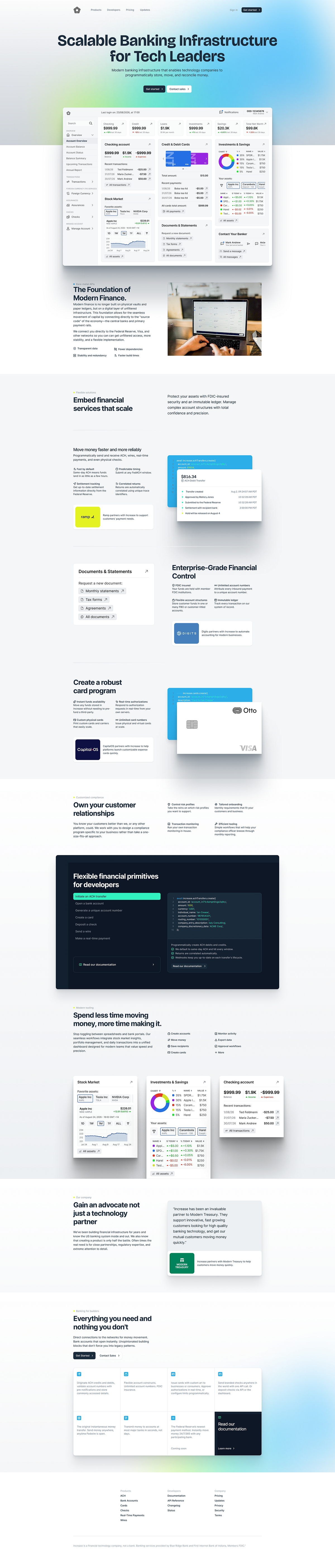 Nexus Finance: Scalable Banking Infrastructure | Landing Page Image 1