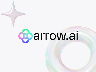 arrow.ai logo design - SaaS tech startup abstract ai arrow branding design designer forward gradient icon illustration left logo minimal movement print right saas startup tech upward