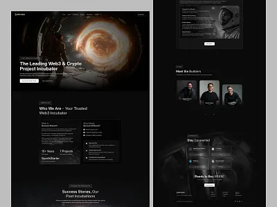 Crypto Landing Page bitcoin blockchain crypto crypto landing page cryptocurrency design ethereum finance fintech landing product saas startup trading wallet web web3 web3 incubator web3 landing page