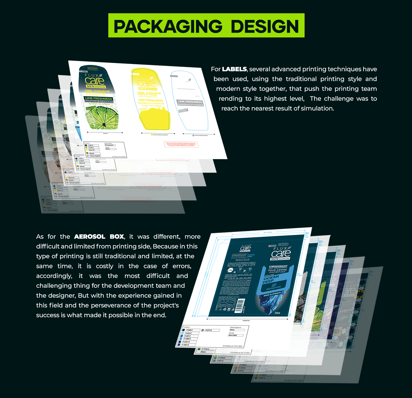 Example of Label & Case Packaging "Cosmetics"