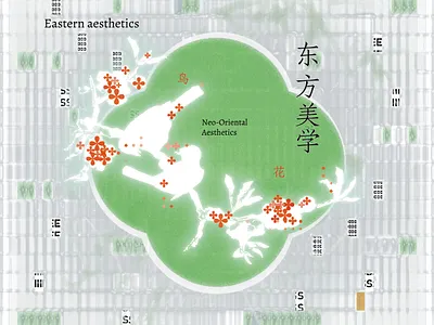 Eastern aesthetics branding color design graphic illustration inspiration shape visual