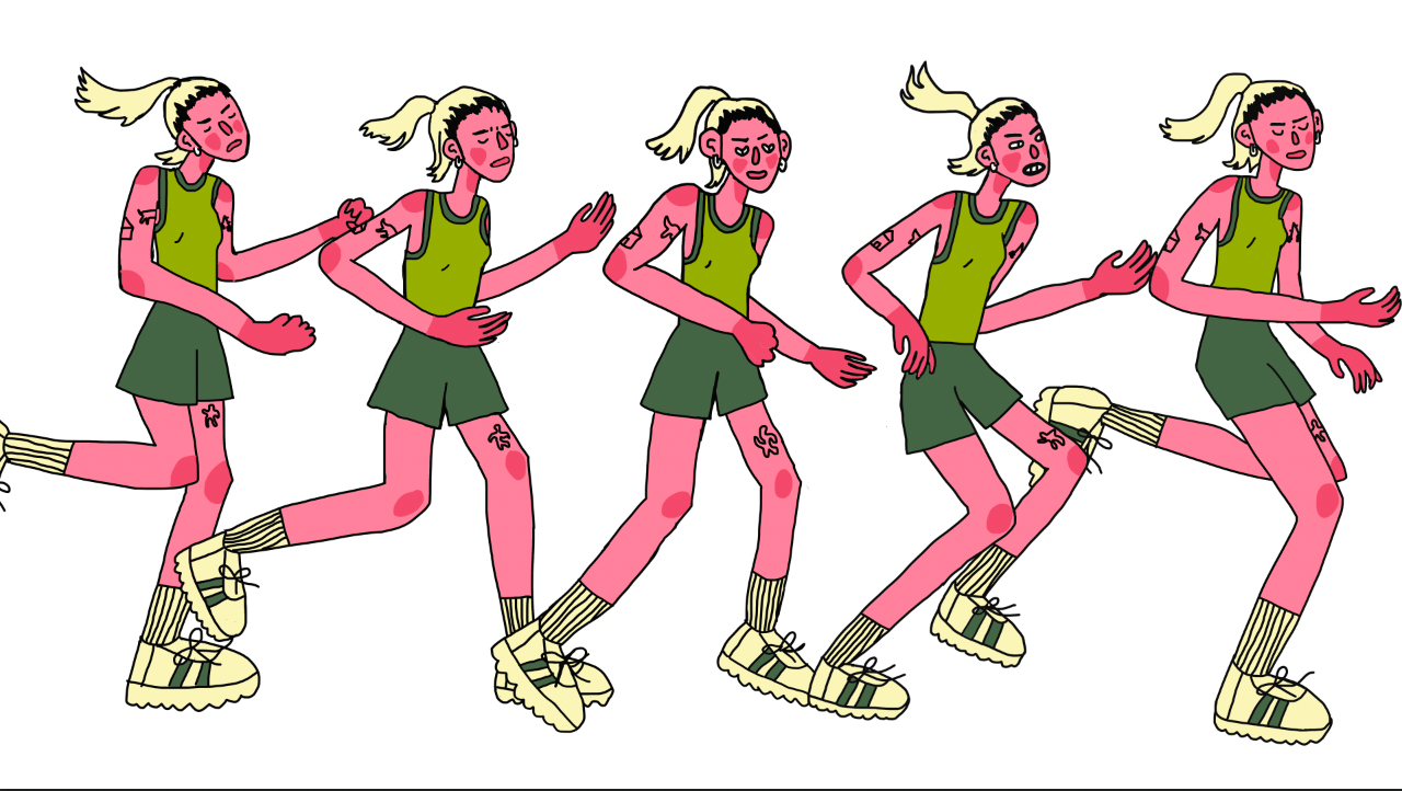 5k Runners comic art graphic illustration illustrator