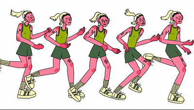 5k Runners comic art graphic illustration illustrator