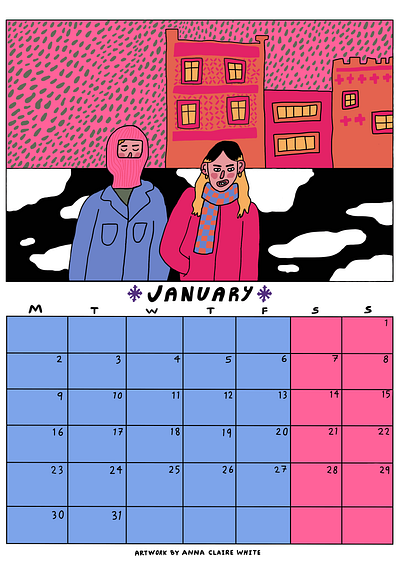 2023 Calendar calendar comic art graphic illustration illustrator