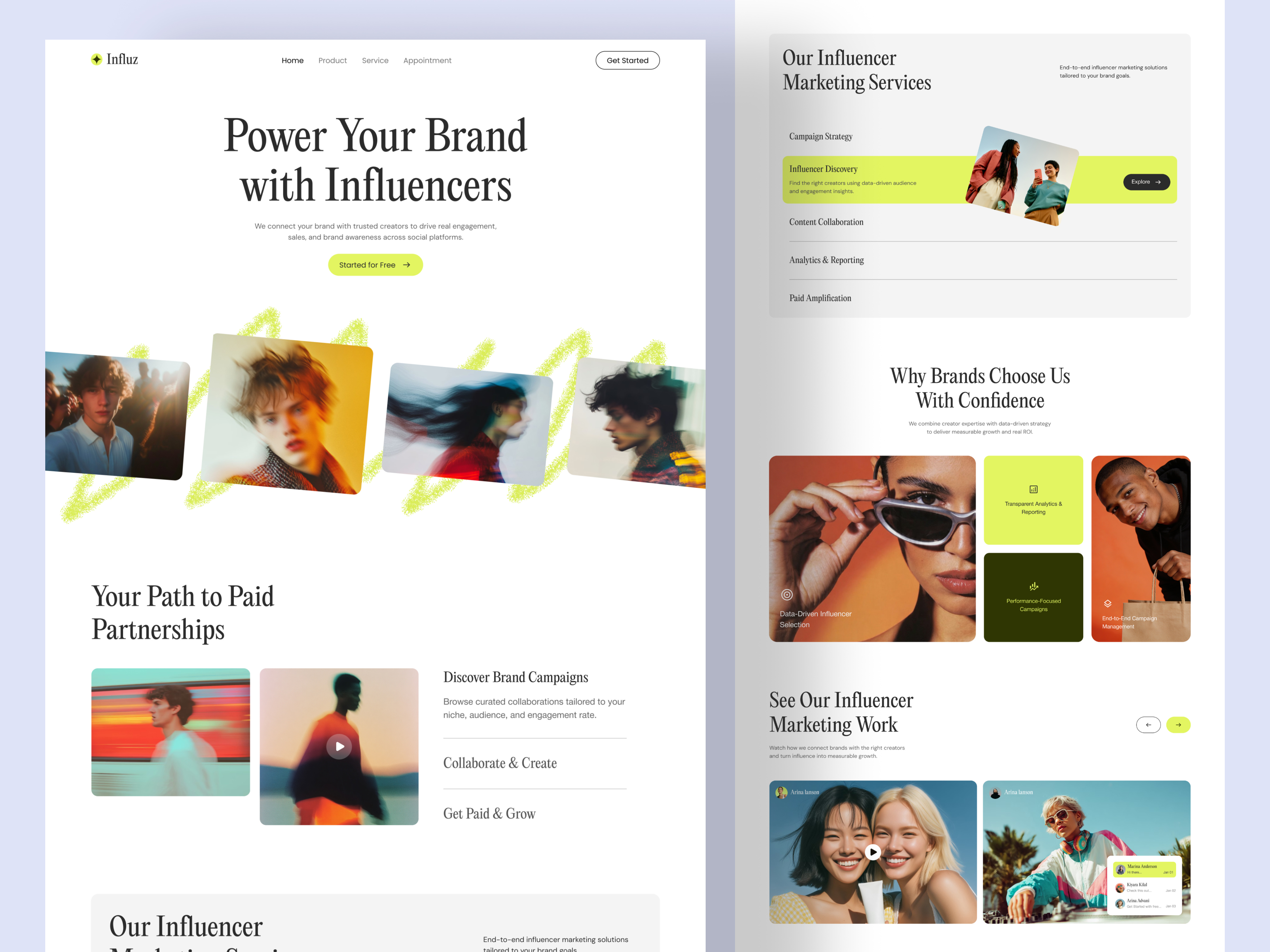 Influencer Marketing Website Design agency website agency website design creative marketing agency framer designer framer template framer website influencer campaign influencer landing page influencer marketing influencer marketing website influencer partnership influencer platform influencer website marketing agency website marketing website web design web designer webflow designer webflow template webflow website