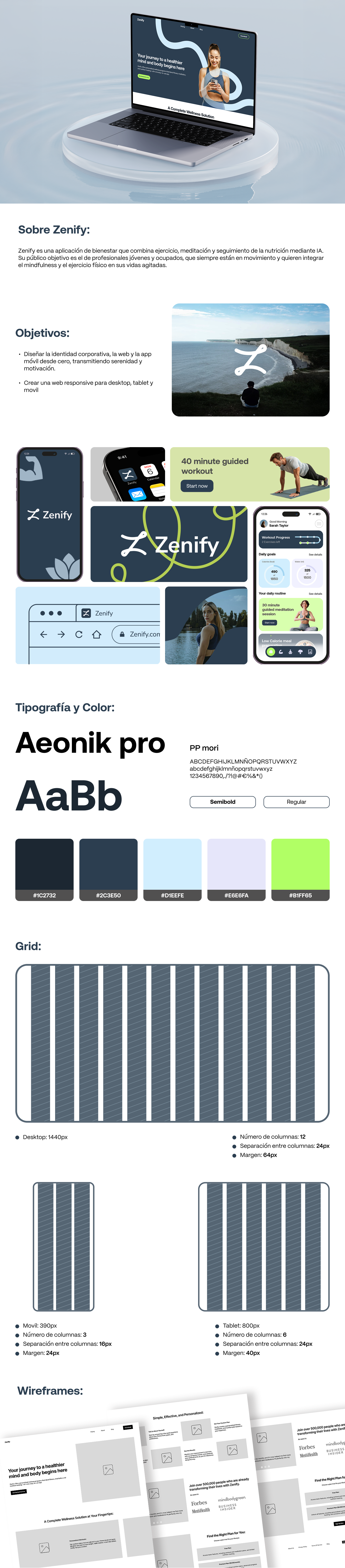 Zenify App and Web Design app app design design graphic design nutrition sport ux web design