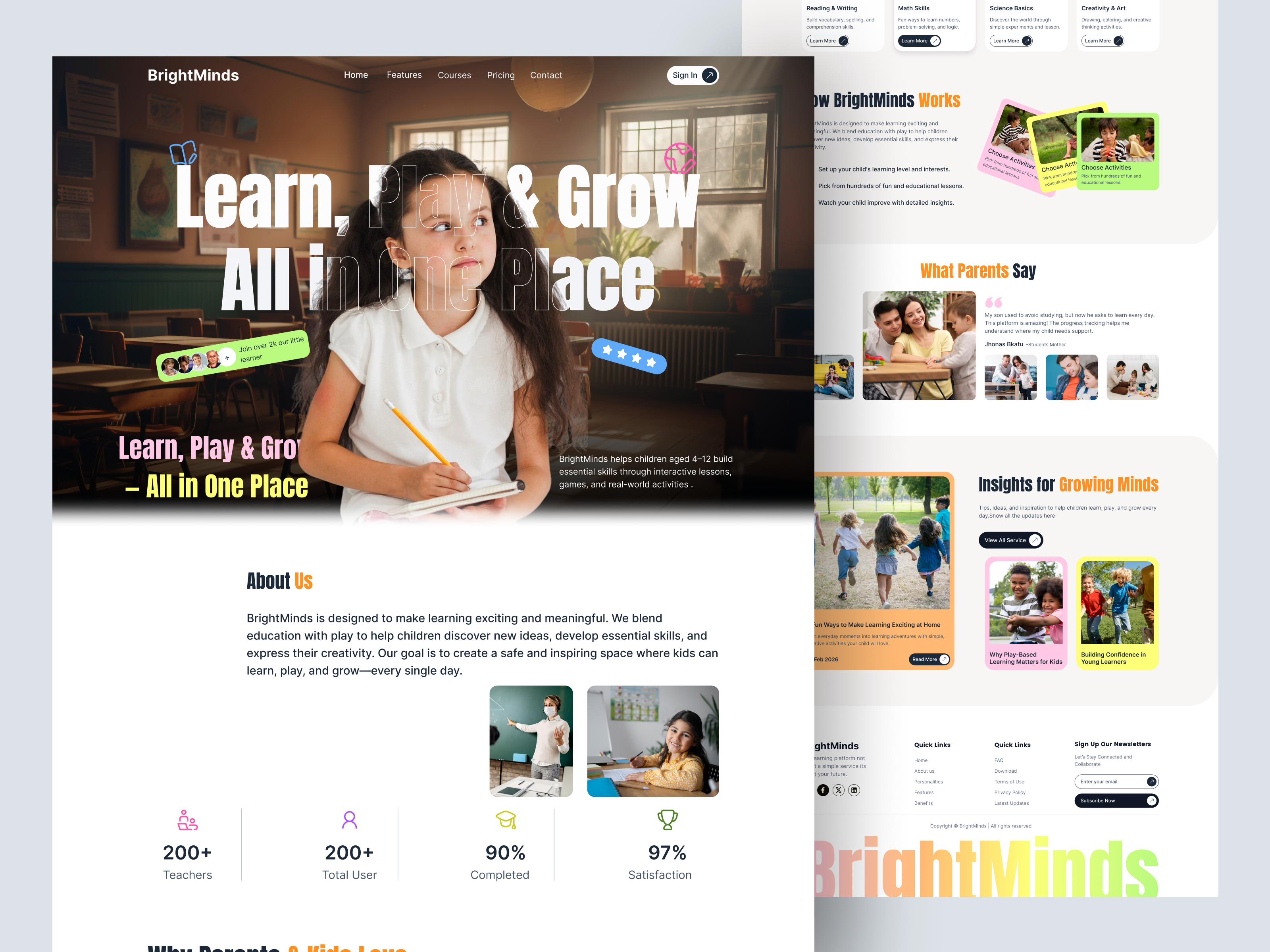 Example of Premium Landing Page UI/UX Design