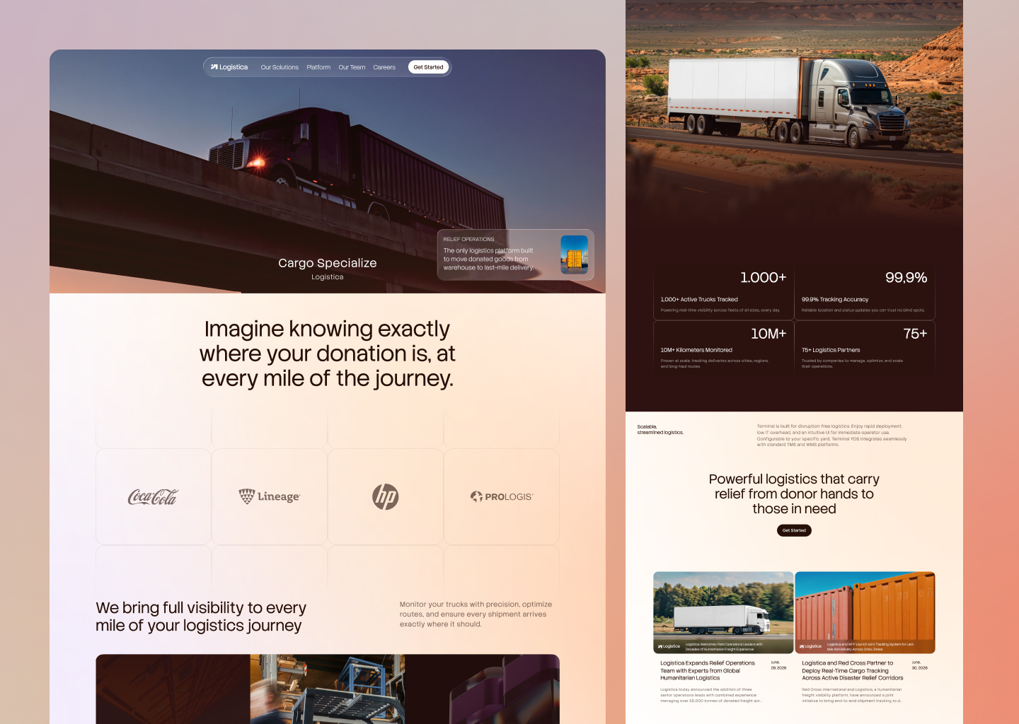 Example of Logistica - Cargo Tracking Website