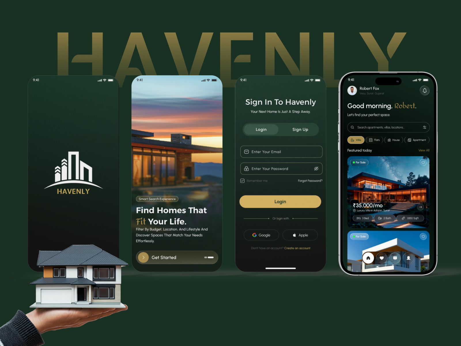 Luxury Real Estate Mobile App Design app design ui ux