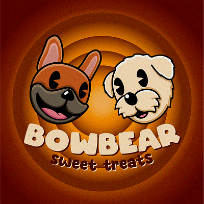 BOWBEAR ORGANIC DOG TREATS branding design graphic design illustration logo typography vector