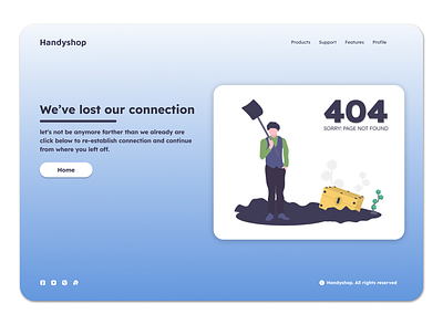 Error 404 Page 404 branding error404 errorpage figma ui web webdesign