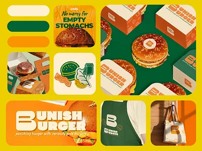 Burgers Bar Full Brand Identity Design branding graphic design icons logo logo design menu design merch motion graphics stickers