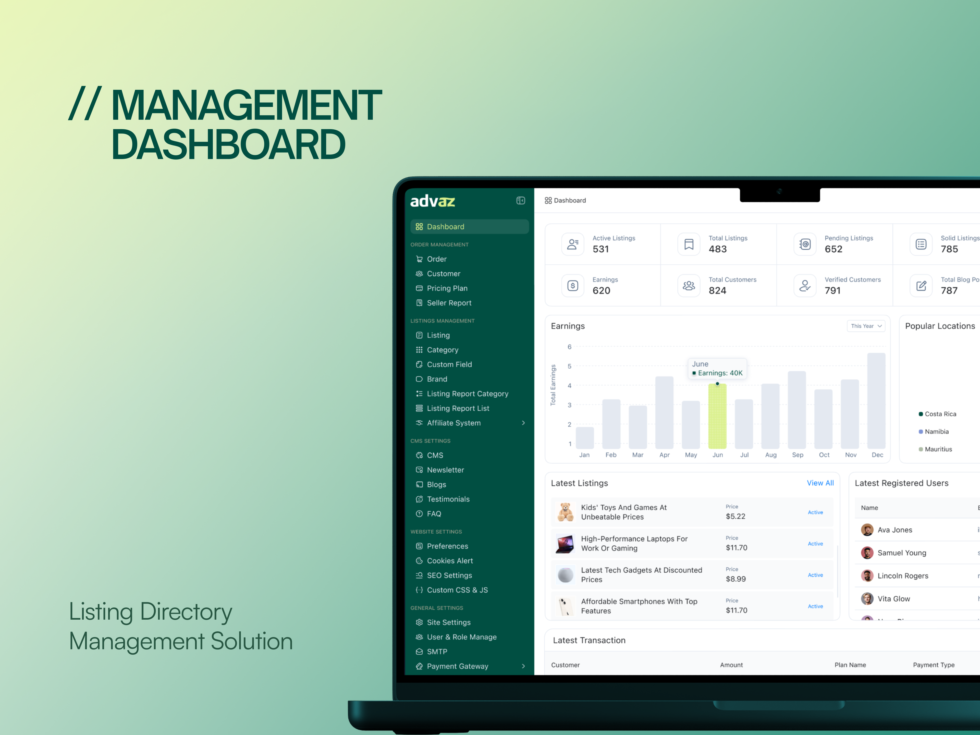 Advaz — Marketplace Admin Dashboard
