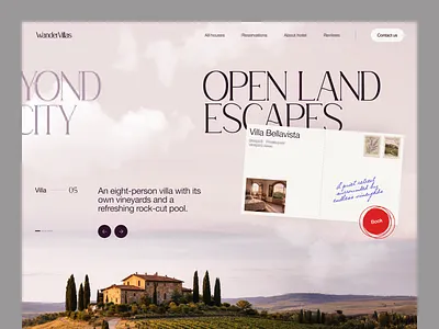 Website for a Hospitality Brand ✦ WanderVillas design interface product service startup ui ux web website