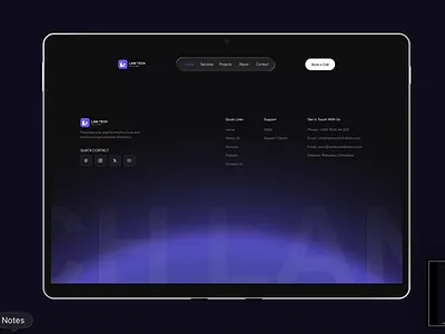 Footer Section Prototype for Lanitech Solutions Website footer footer section product designer ui designer uiux designer ux designer web design web designer website design website designer
