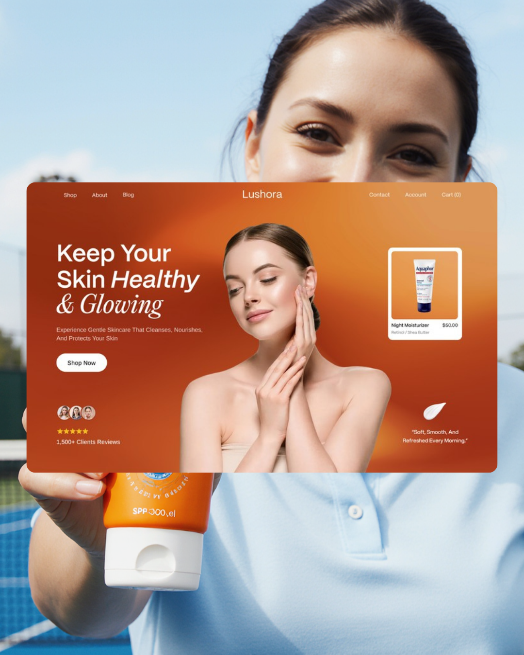 A modern skincare website design ankit danay best website post branding chep designer design ui