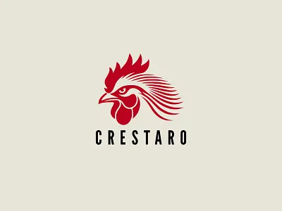 Crestaro Rooster Logo | Premium Brand Identity For Sale animal logo bird logo bold logo brand identity business logo chicken logo crest logo farm logo food brand logo luxury logo mascot logo minimalist logo modern logo poultry logo premium logo red logo restaurant logo rooster logo sports logo startup logo