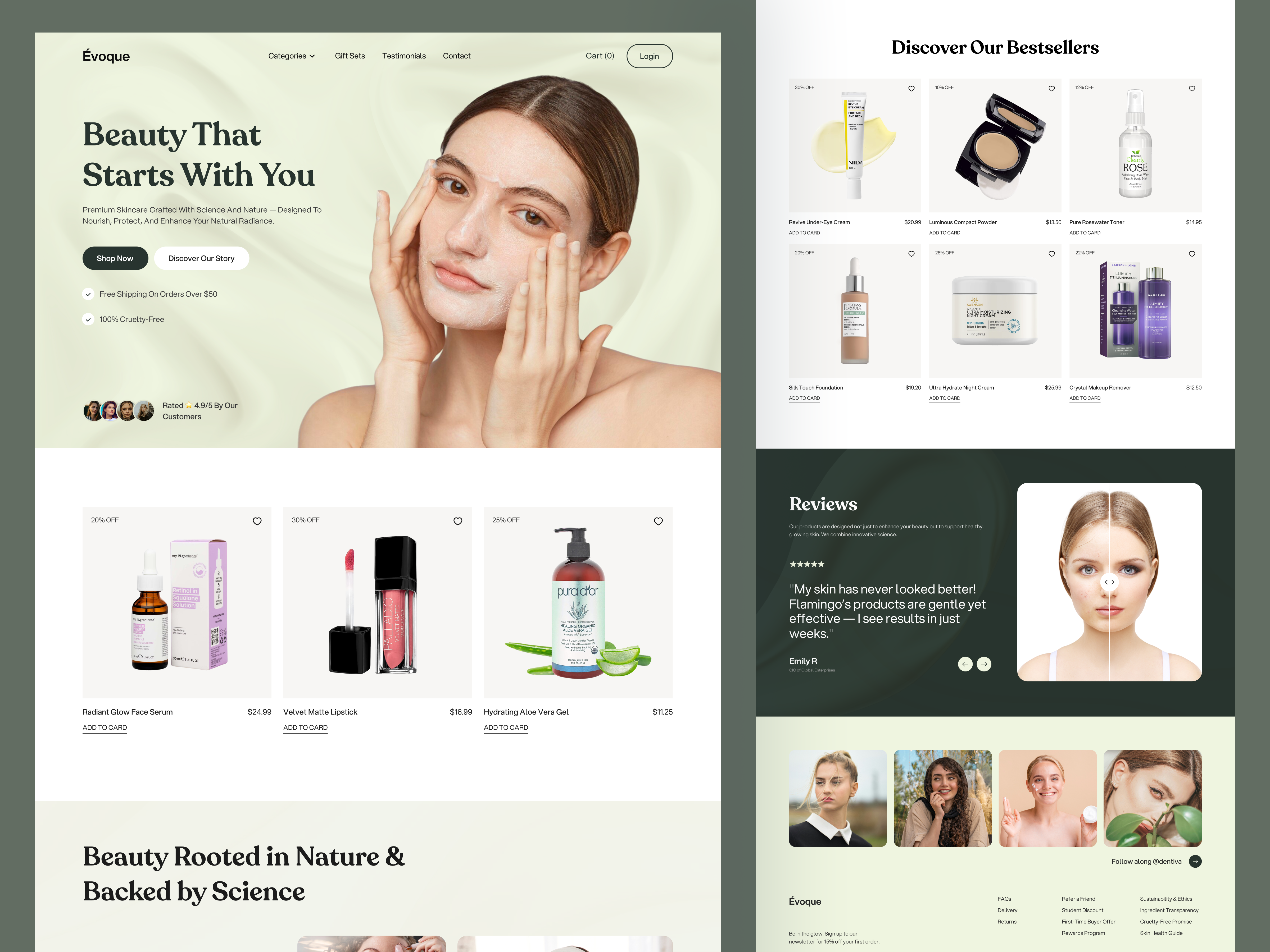 Skin Care Product Website beauty cosmetics website ecommerce landing page landing page design skincare ui uiux ux web design website website design website redesign