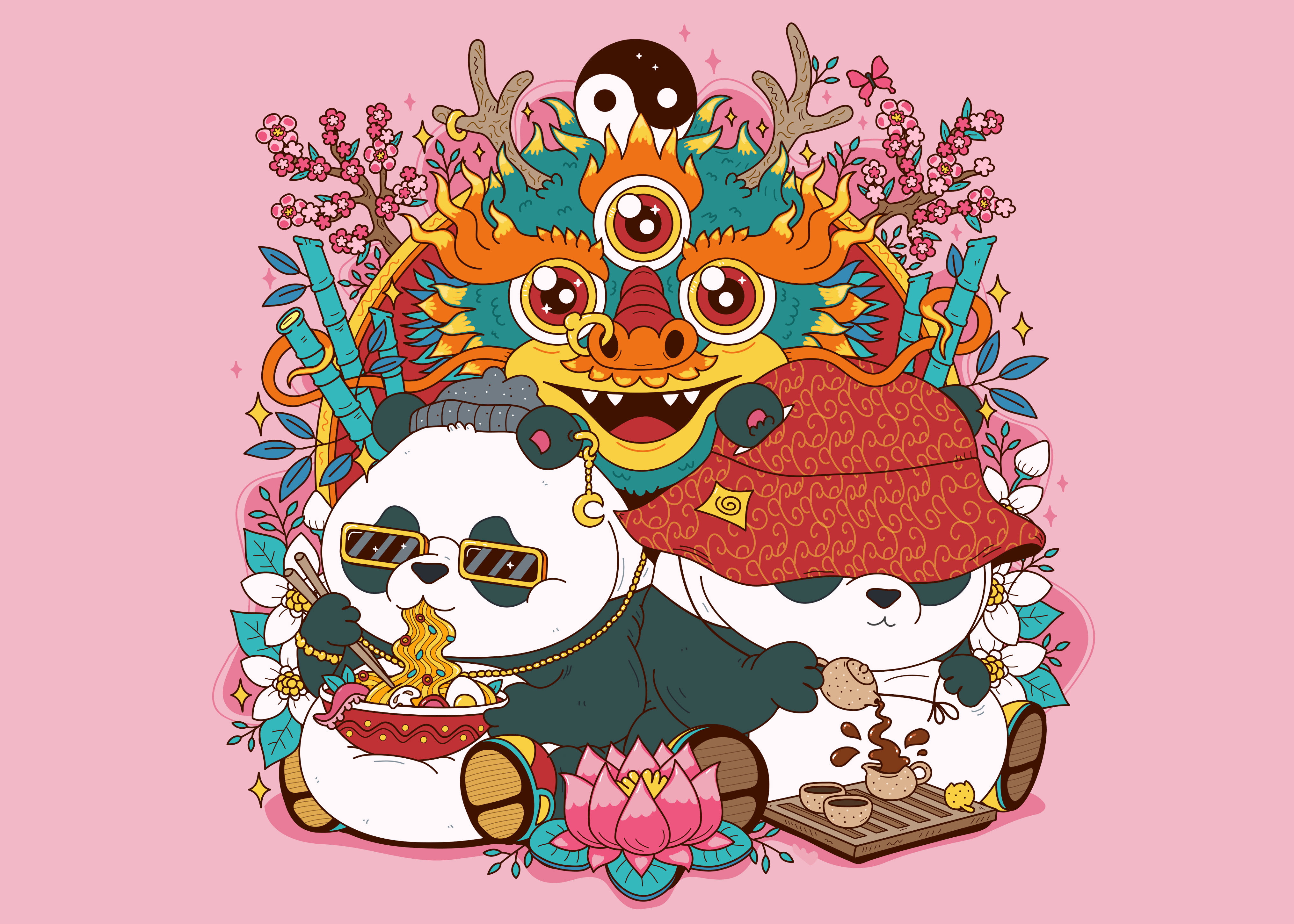 Example of Streetwear T Shirt Illustration