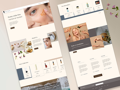 " Pretty Little One " Cosmetics Online Shop app branding design graphic design logo typography ui ux vector