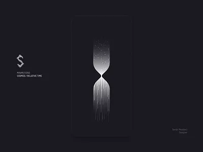 Relative Time - Collection of Cosmos / Minimotions animation cosmos dark design grain hourglass illustration minimal minimalist motion graphics relativity space stars time