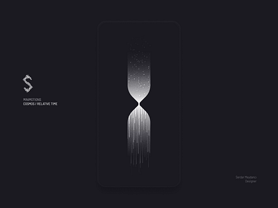 Relative Time - Collection of Cosmos / Minimotions animation cosmos dark design grain hourglass illustration minimal minimalist motion graphics relativity space stars time