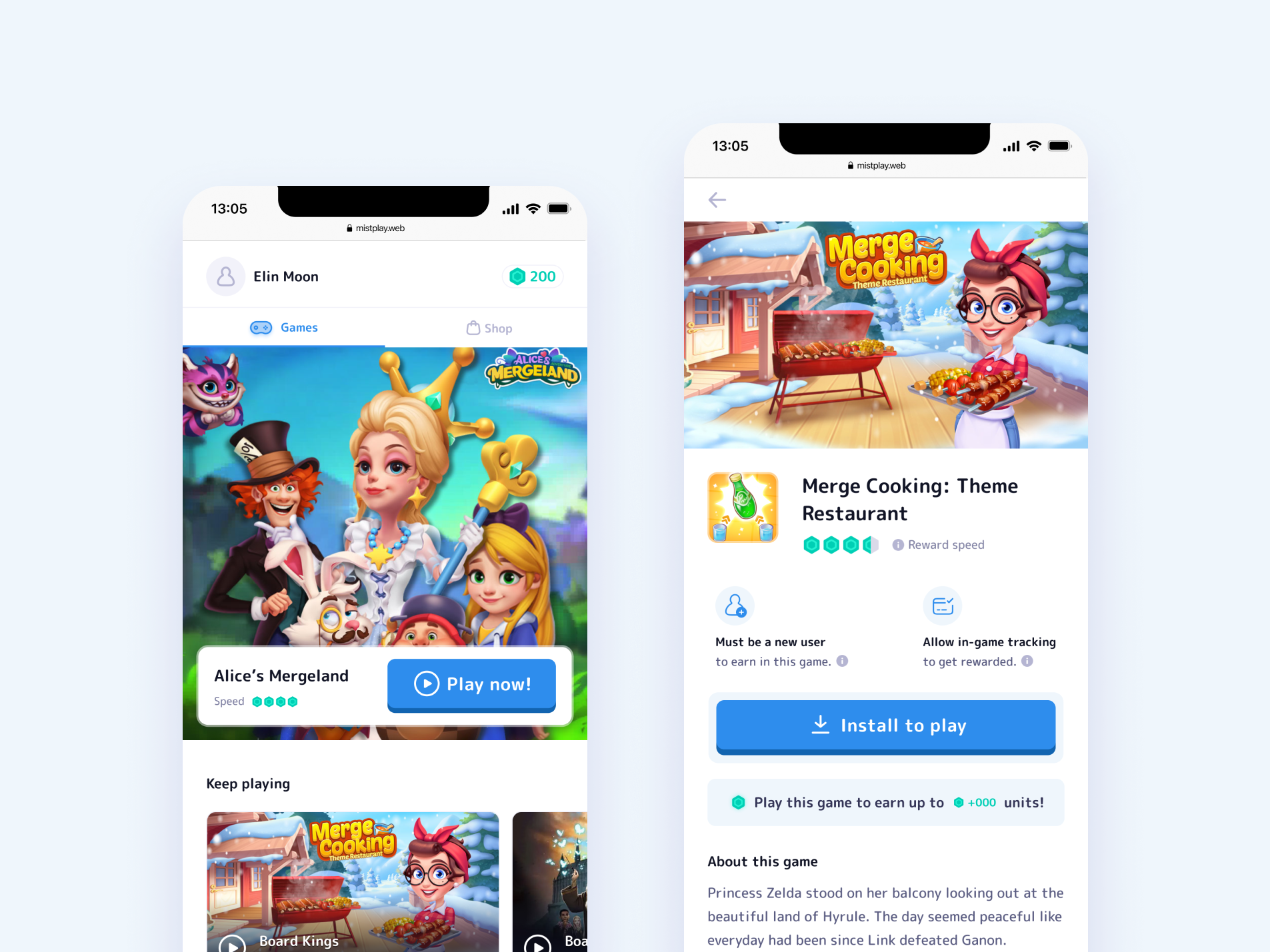 P2E Mobile Home Dashboard UI Gamification coin dashboard design figma games gamification illustration play to earn rewards ui