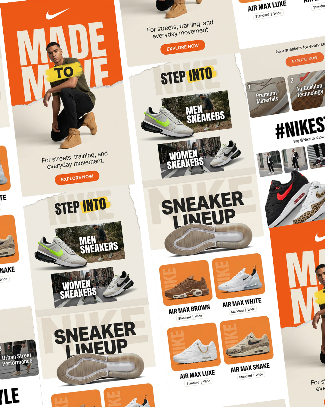 Nike Sneaker Email Design | eCommerce Campaign UI email email design email marketing email template klaviyo design newsletter shopify