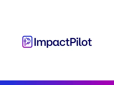 ImpactPilot - Logo Design brand identity design branding control panel creative logo gradient logo hub impact jeroen van eerden logo minimal modern logo monogram p pilot plane propellor ui visual identity wings