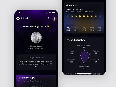 Mapping the Self in Real-Time | Inhusk app design branding design illustration mobile app design product design ui ui ux