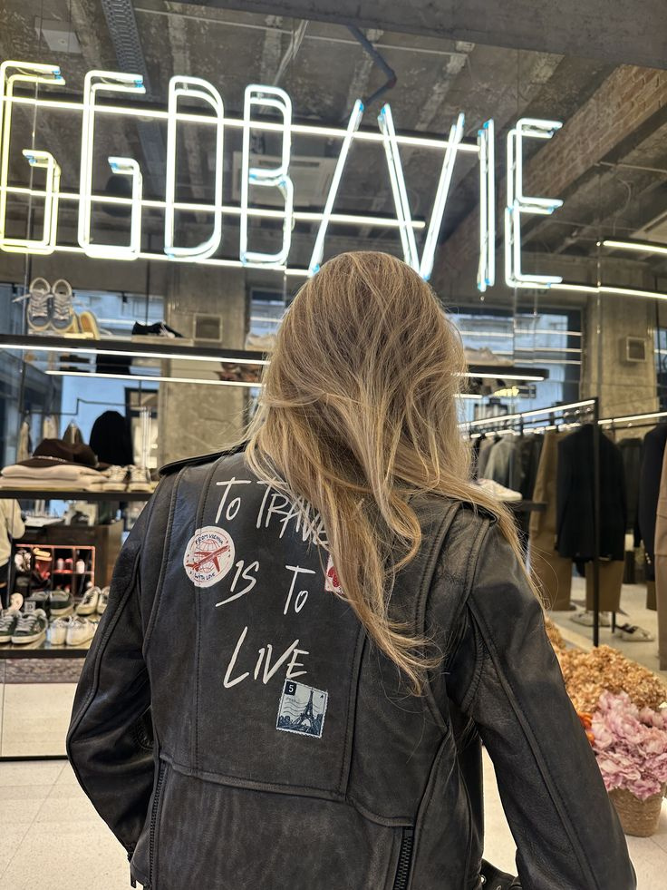 Custom Hand-Painted Leather Jacket