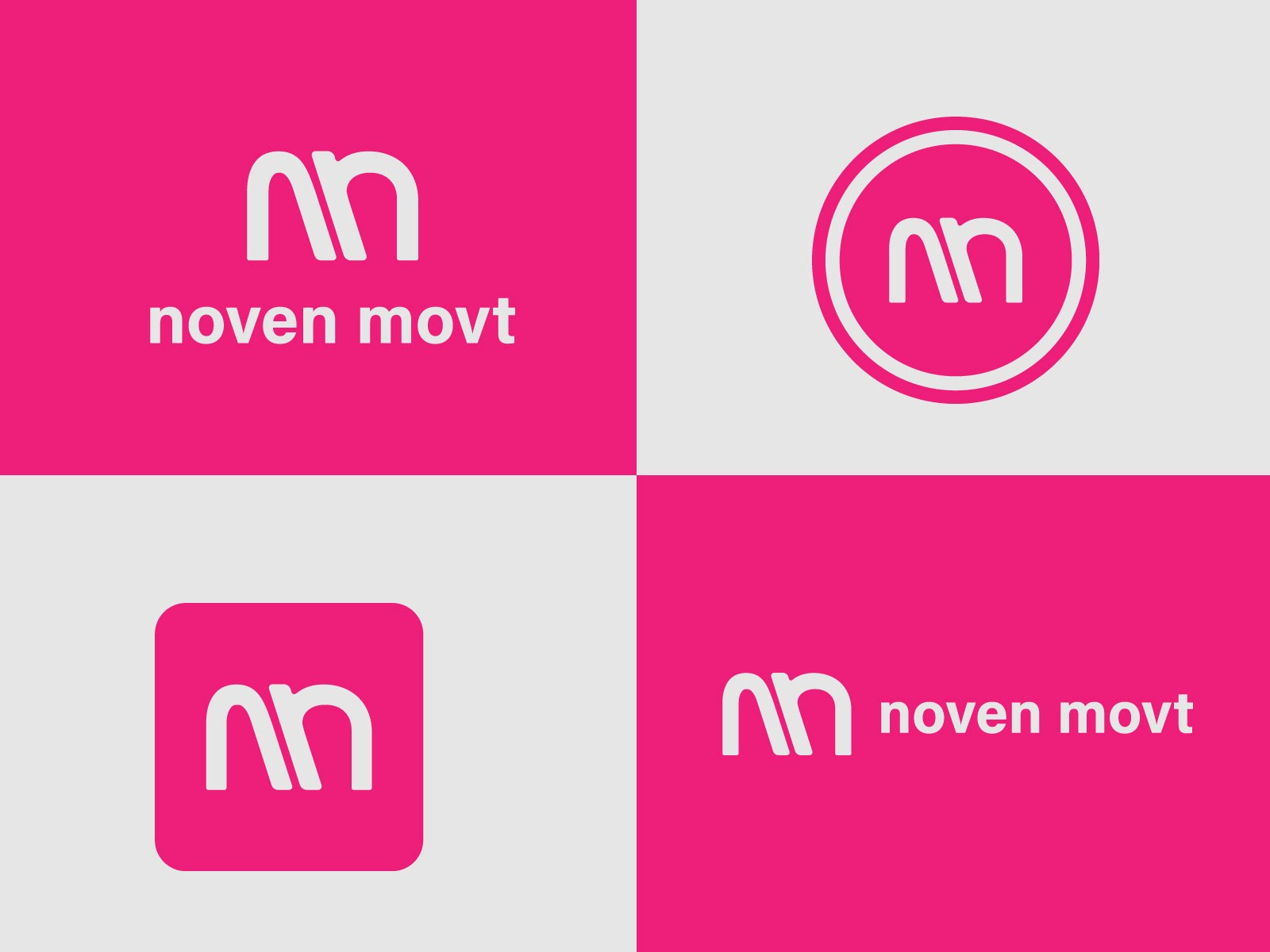 Example of Custom nm Letter Logo Design