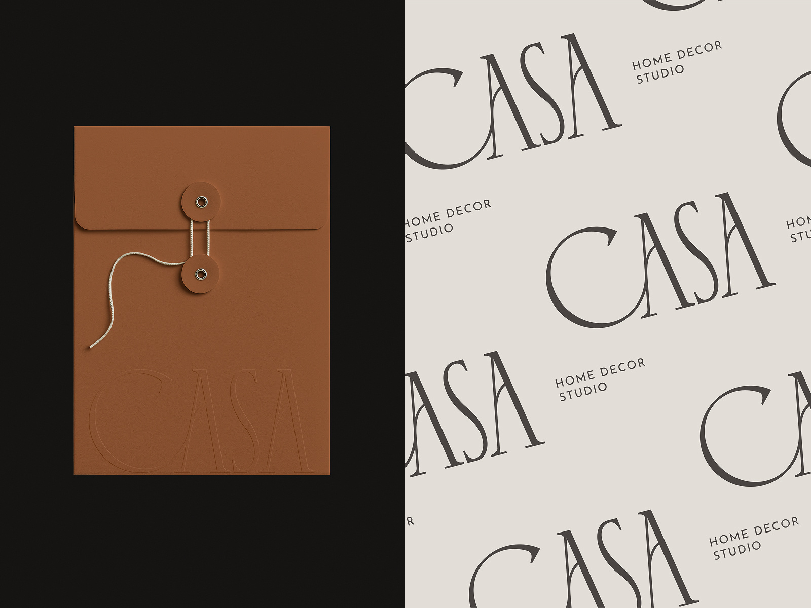 Folder and pattern design for — CASA / Home Decor Studio brand design brand identity branding design graphic design logodesign visual identity
