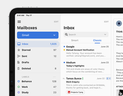 Mail Dashboard Design design graphicdesign typography ui visual design