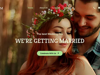 Wedding Planner Website UI Design bridal website clean design creative ui dribbble shot event website figma landing page modern ui portfolio design responsive design ui ui design ux design web design wedding landing page wedding planner wedding ui wedding website