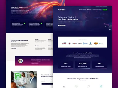 Naviant - Website Redesign ai automation b2b bold branding clean dark ui dashboard data enterprise gradient homepage minimal modern saas technology typography ui ux web design