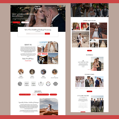 Engaging Homepage Design For Vegas For My Wedding blogdesign brandidentity branding business contentmarketing design designagency digitalstrategy graphic design illustration seooptimization socialmediamarketing ui