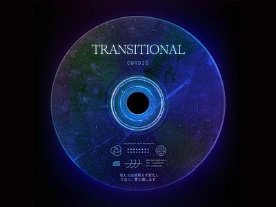 Transitional Album Artwork abstract album album artwork artwork beats cd cover cyberpunk japan lofi mockup music music producer musician production texture typography vinyl