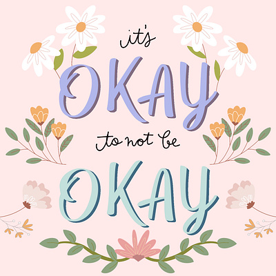 It’s okay… design illustration procreate typography