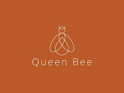Queen Bee logo animals bee branding design flower honey logo queen bee symbol