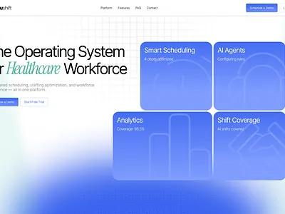 startup website hero animation branding design illustration ui