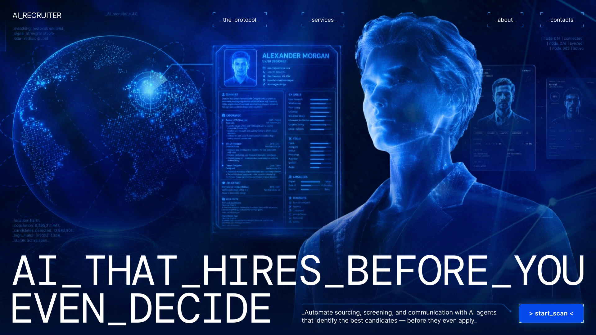 Example of Experimental Multi Page Website